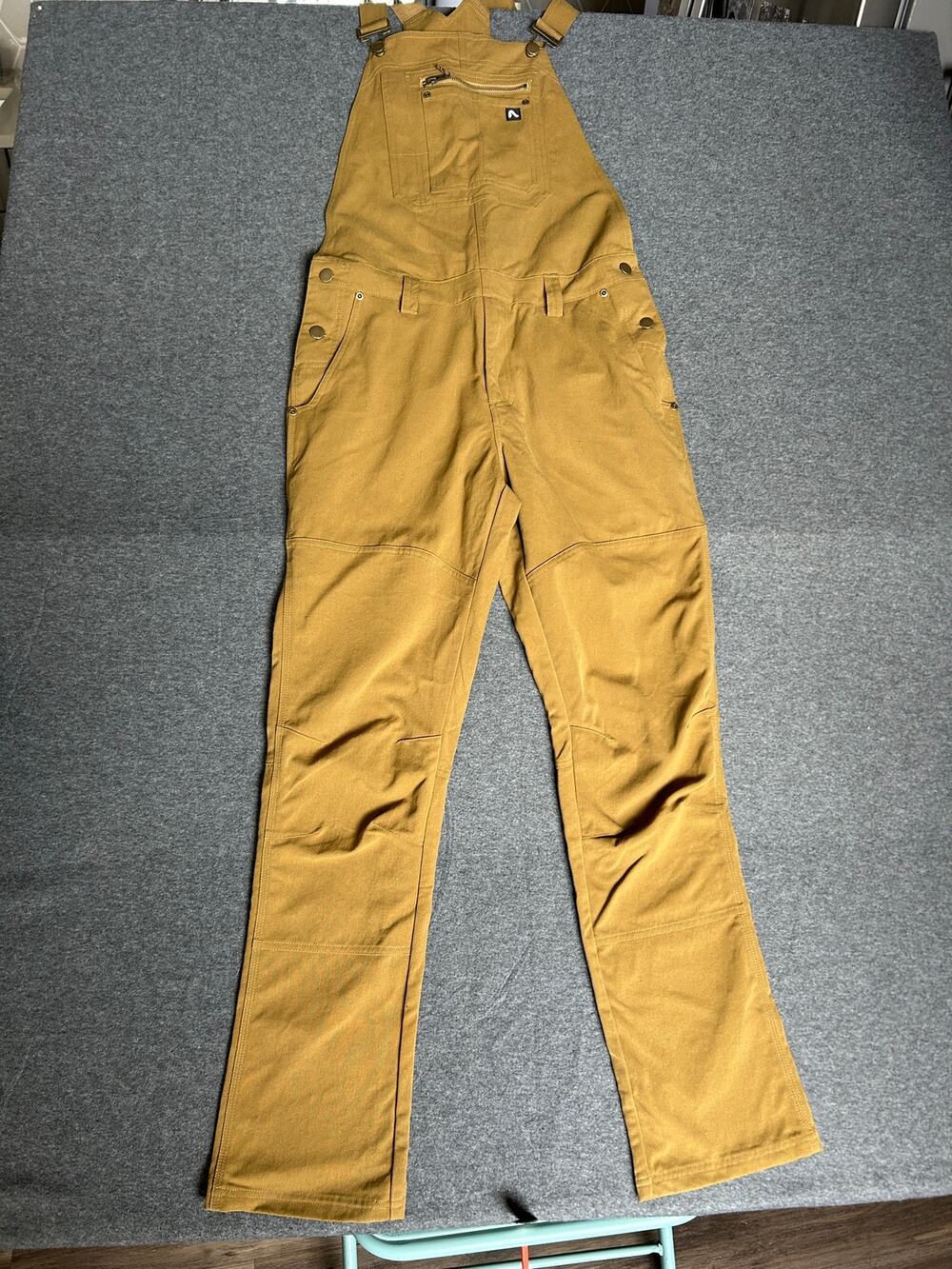 Utility Bib Jumpsuit in Golden Tan - FLYLOW